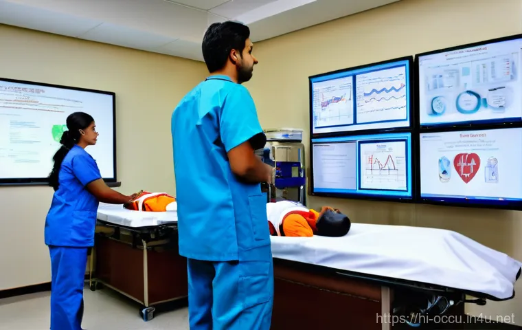 응급구조사 연봉 협상 팁 - **Prompt:** A dynamic image showcasing an experienced male Indian paramedic, around 40-50 years old,...