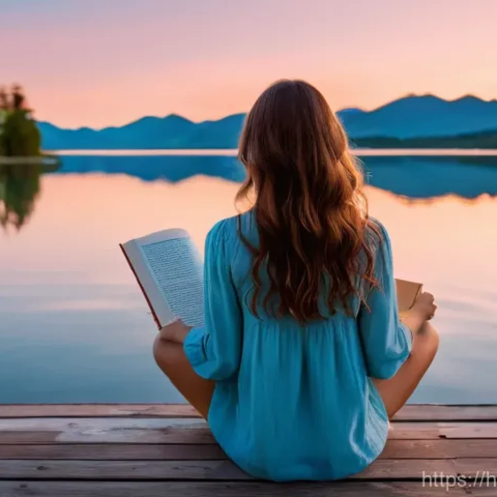 응급구조사 기초 의학 개념 - **Prompt 1: Serene Lakeside Reading**
    A young woman, approximately 20-25 years old, with shoulde...